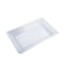 Smarty Had A Party 9" x 13" Clear Rectangular with Groove Rim Plastic Serving Trays (24 Trays), 24PK 7923-CASE - alternate 1